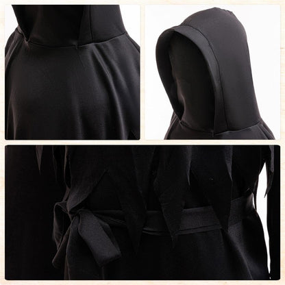 Dressy Daisy 5–12 Kids Grim Reaper Halloween Costume with Scythe Hood Gloves Belt Scary Robe Boys Girls for Trick or Treat