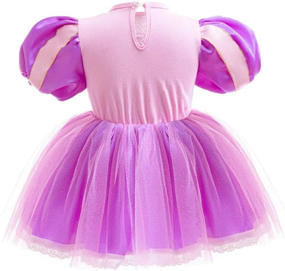 Dressy Daisy Infant Baby Girl Princess Dress Costume Romper Tulle Tutu Fancy Birthday Halloween Bodysuit Outfit with Headband