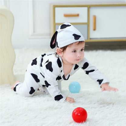 Dressy Daisy Infant Baby Cow Onesie Romper Costume Bodysuit Set with pants and Hat Size 6 to 24 Months