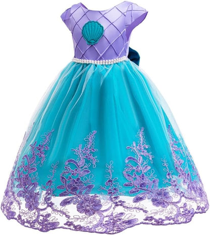 Dressy Daisy Princess Mermaid Costume Fancy Dress Up for Toddler Little Girls Halloween Birthday Party Outfits