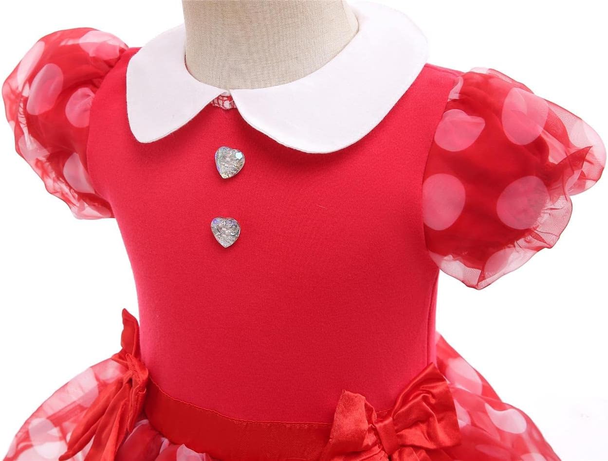 Dressy Daisy Infant Baby Girls Polka Dots Romper Costume Onesie Halloween Birthday Party Dress with Headband