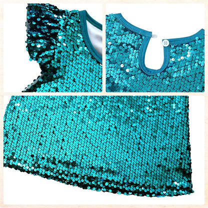Dressy Daisy Girls 2T-12 Sequin Party Dress Sparkling A-Line Outfit for Kids Birthday Wedding Pageant Stage Show