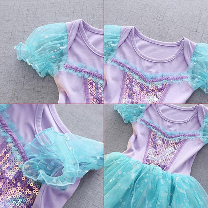Dressy Daisy Infant Baby Girl Princess Dress Costume Romper Tulle Tutu Fancy Birthday Halloween Bodysuit Outfit with Headband