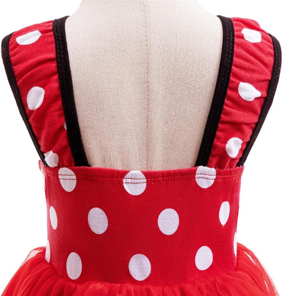 Dressy Daisy Infant Baby Girls Polka Dots Romper Costume Onesie Halloween Birthday Party Dress with Headband