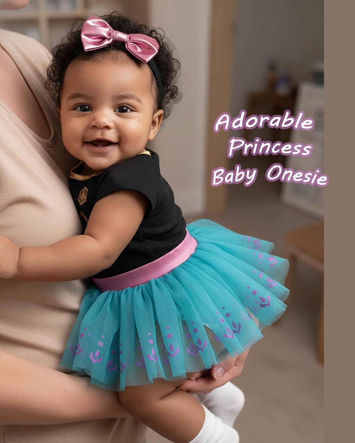 Dressy Daisy Infant Baby Girl Princess Dress Costume Romper Tulle Tutu Fancy Birthday Halloween Bodysuit Outfit with Headband