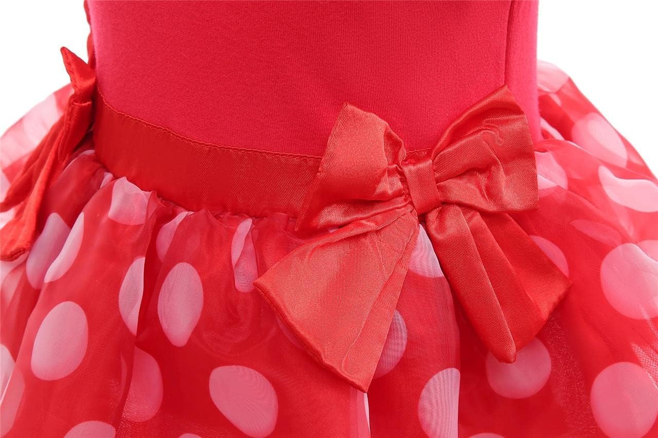 Dressy Daisy Infant Baby Girls Polka Dots Romper Costume Onesie Halloween Birthday Party Dress with Headband