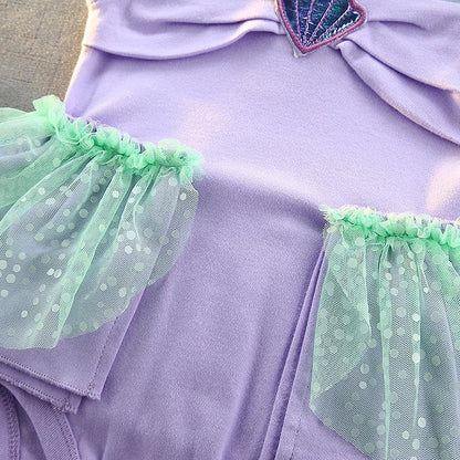 Dressy Daisy Princess Onesie Romper Fancy Dress Costume Halloween Birthday Bodysuit Outfit with Headband for Infant Baby Girl