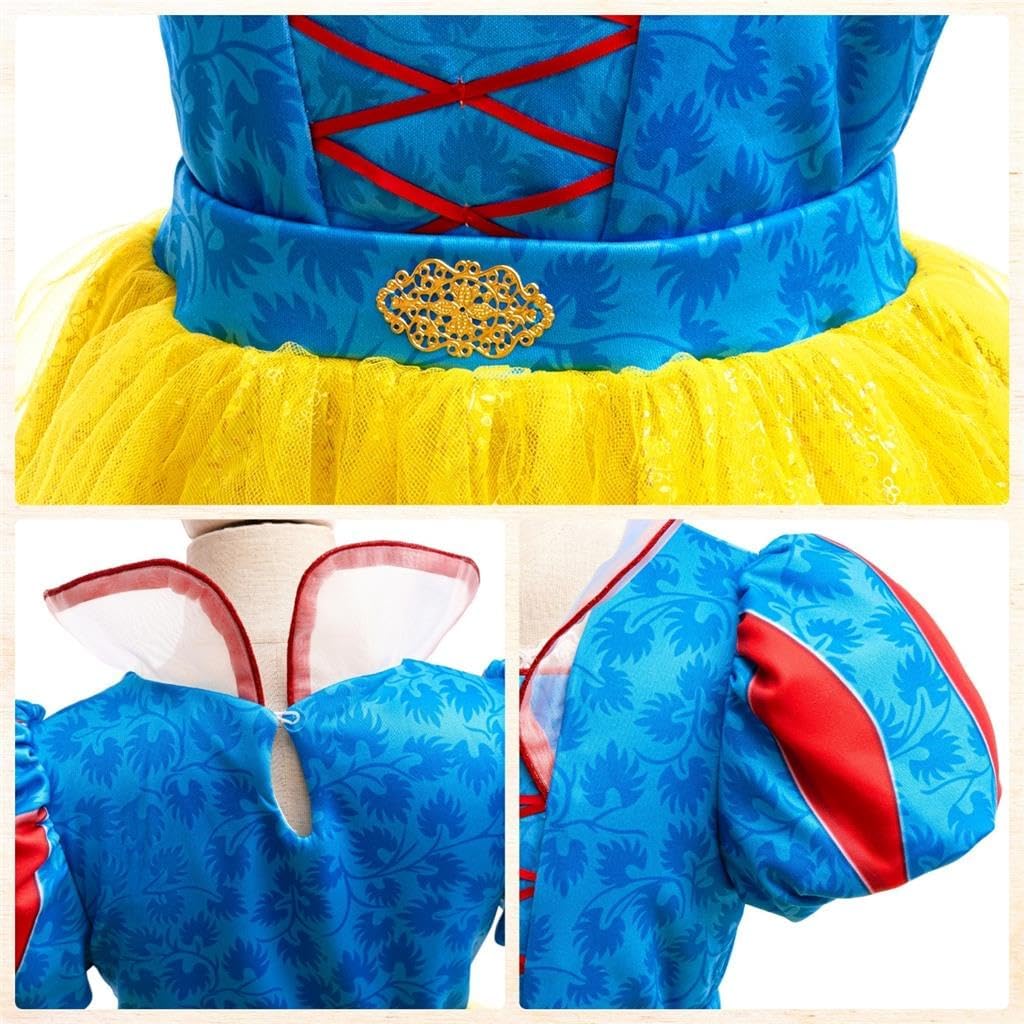 Dressy Daisy Girls Princess Snow Costume Grand Fancy Dress Up Halloween Party Outfit Set Size Toddler Kids 12M-12