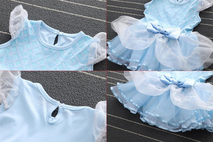 Dressy Daisy Infant Baby Girl Princess Dress Costume Romper Tulle Tutu Fancy Birthday Halloween Bodysuit Outfit with Headband