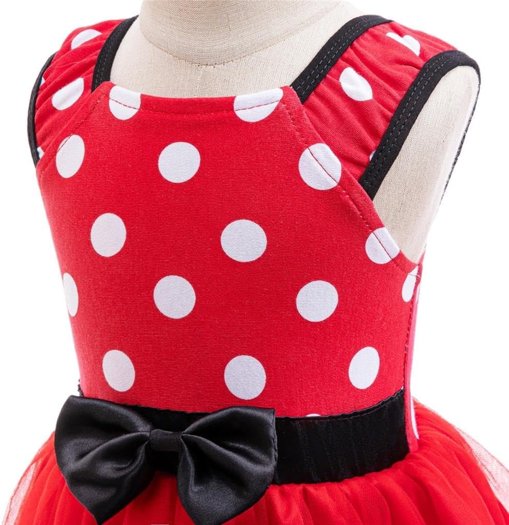 Dressy Daisy Infant Baby Girls Polka Dots Romper Costume Onesie Halloween Birthday Party Dress with Headband