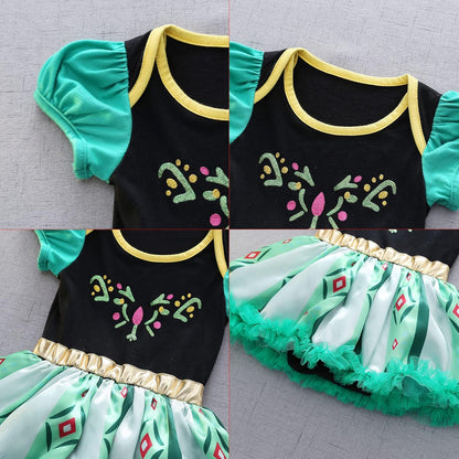 Dressy Daisy Infant Baby Girl Princess Dress Costume Romper Tulle Tutu Fancy Birthday Halloween Bodysuit Outfit with Headband
