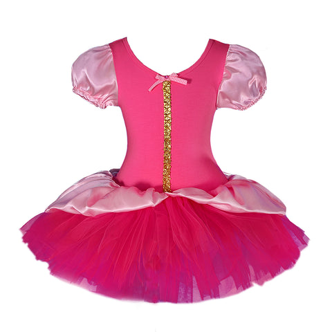 BA051 Sequin Fairy Costume Fancy Dress + Headband Ballet Tutu Dancewear Size 2T-8