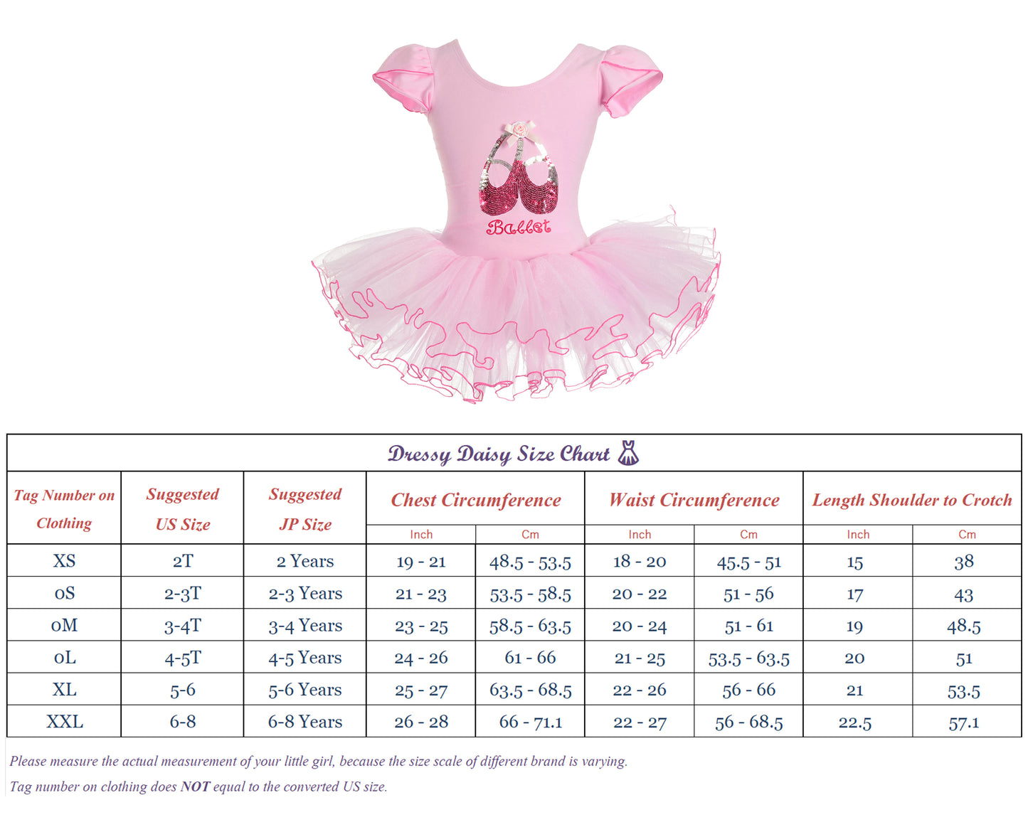 BA060 Girls' Sequined Ballerina Shoe Ballet Tutus Fairy Dance Costumes Size 2-8