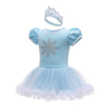 FC296 - Baby Girl Princess Romper Costumes Onesie Dress Bodysuit with Headband