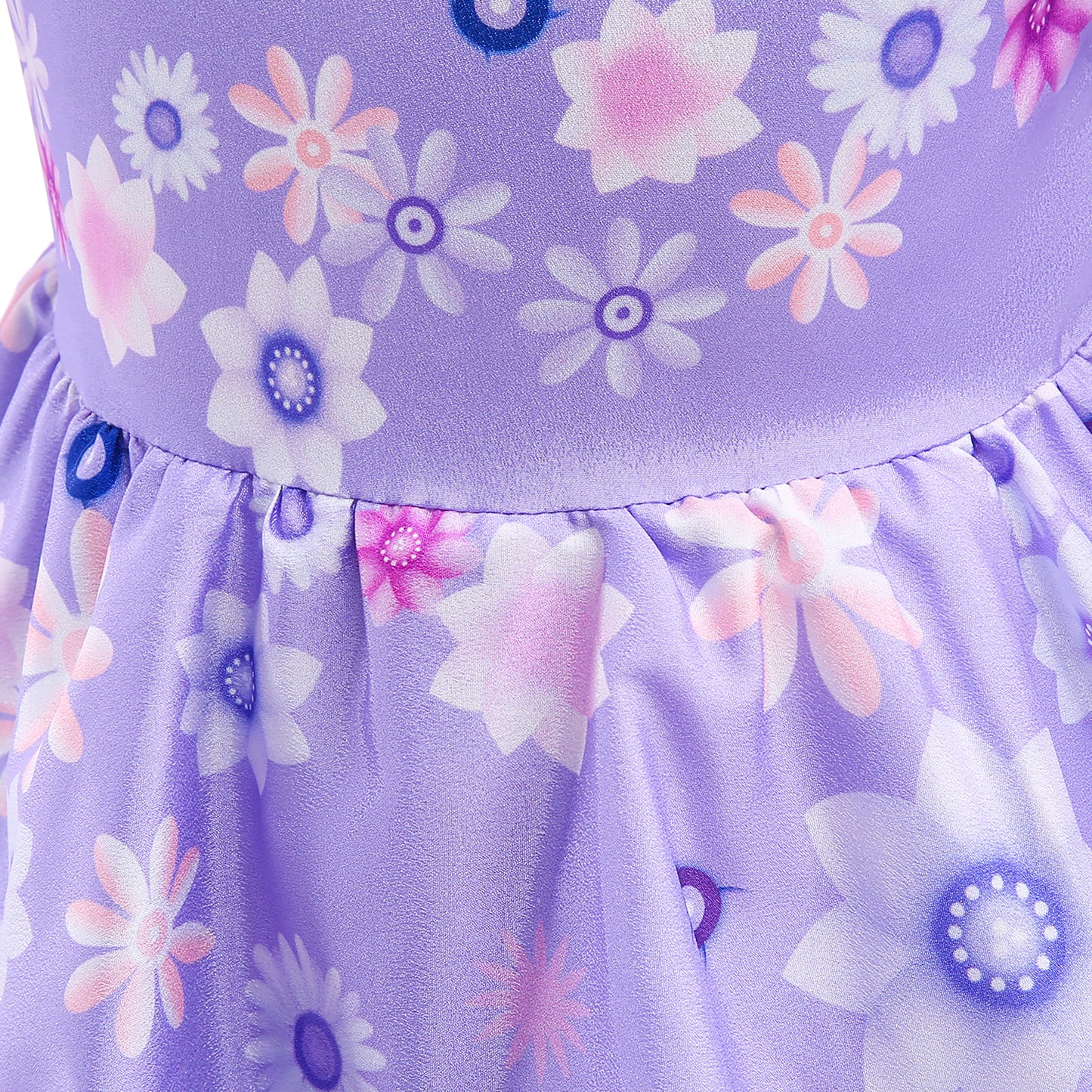 FC352 - Girls Encanto Isabela Halloween Costume Purple Flower Fancy Dress Size 3T to 10