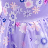 FC352 - Girls Encanto Isabela Halloween Costume Purple Flower Fancy Dress Size 3T to 10