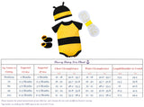FC377 - Newborn Infant Baby Honey Bee Onesie Romper Costume Bodysuit Party Dress Up Set with Wings, Socks and Hat Size 0-12 Months