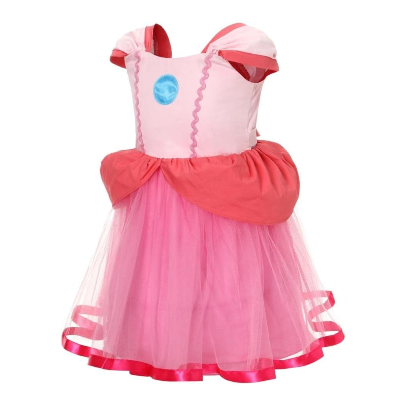 girls hot pink princess dress tulle party side view