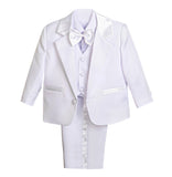 ST022A Baby Boys' 5 Pcs Set Formal Tuxedo Suits No Tail Wedding Christening Outfits Size 0 Months to 4T