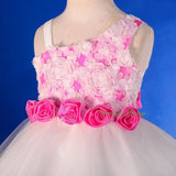 FG281 Girls Rosettes One Shoulder Flower Girl Dresses Party Pageant Dress Size 2-9
