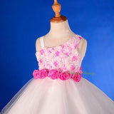 FG281 Girls Rosettes One Shoulder Flower Girl Dresses Party Pageant Dress Size 2-9