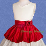 FG180 Girls' Satin Tiered Bubble Flower Girl Dresses Party Pageant Dress Size 4-12