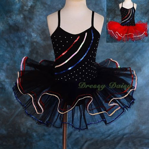 BA034 Ballet Tutu Girl Dance Costume Pageant Fairy Dress Up W/ Arm Mitts Size 2T-8