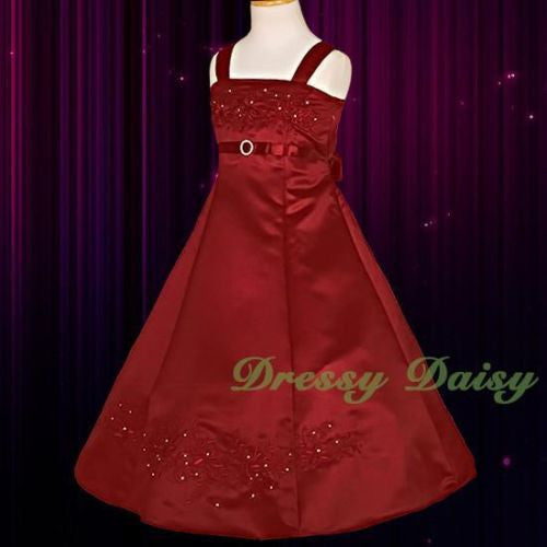 FG018J Girls' Embroideries Special Occasion Communion Dresses Pageant 2-12