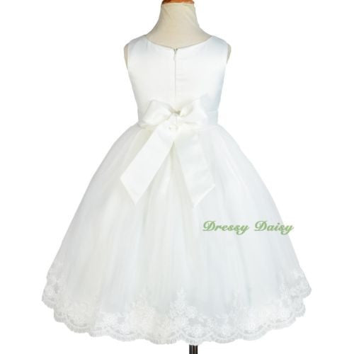FG307 Sequined Embroidery Flower Girl Dresses Communion Occasion Dress Size 3-11