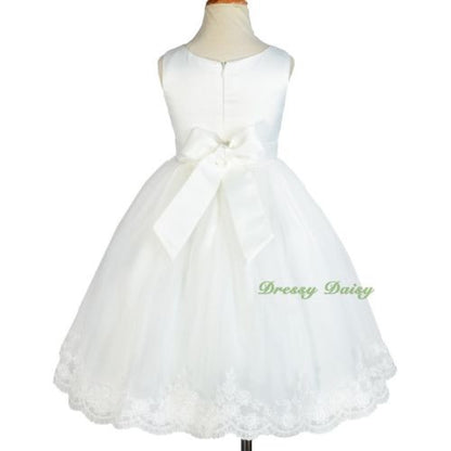 FG307 Sequined Embroidery Flower Girl Dresses Communion Occasion Dress Size 3-11