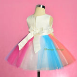 FG328 Girls Beaded Tulle Flower Girl Dresses Pageant Party Birthday Dress Size 12 Months - 4