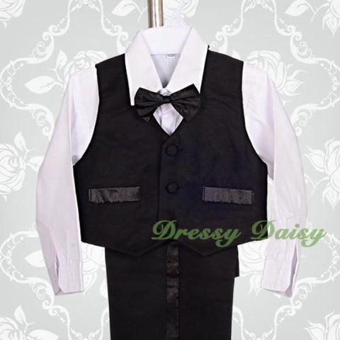 Boys White 5-Piece Tuxedo Set - Wedding & Ring Bearer Boys White 5-Piece Tuxedo Set - Wedding & Ring Bearer