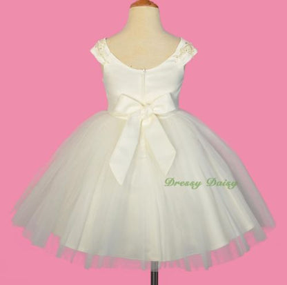 FG311 Girls' Beaded Embroidery Sequins Pageant Party Flower Girl Dresses Size 18 Months - 7