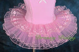 BA036 Girl Bows Lace Ballet Tutu Dancewear Pageant Fairy Dress Up Size 2T-6