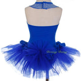BA054 Rhinestone Girl Halter Ballet Tutu Dance Fairy Costume Pageant Kid Size 3T-8