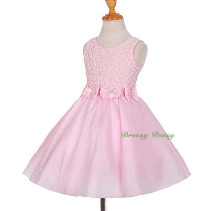 FG282 Sweet Princess Floral Embroideries Flower Girl Wedding Party Dress Size 2-10