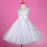 FG243 Girls' Polka Dot Pattern Tulle Flower Girl Pageant Dresses Size 2-8