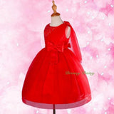 FG275 Girls' Beaded Satin Tulle Wedding Flower Girl Pageant Party Dresses Size 18 Months - 8