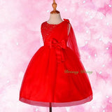 FG275 Girls' Beaded Satin Tulle Wedding Flower Girl Pageant Party Dresses Size 18 Months - 8