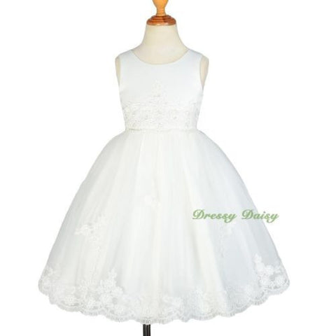 FG307 Sequined Embroidery Flower Girl Dresses Communion Occasion Dress Size 3-11