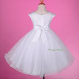FG243 Girls' Polka Dot Pattern Tulle Flower Girl Pageant Dresses Size 2-8