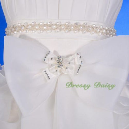 FG230 Girls' Pearls Flower Girl Communion Dresses Pageant Occasion Dress Size 2-12