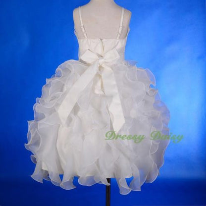 FG230 Girls' Pearls Flower Girl Communion Dresses Pageant Occasion Dress Size 2-12
