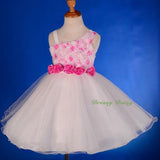 FG281 Girls Rosettes One Shoulder Flower Girl Dresses Party Pageant Dress Size 2-9