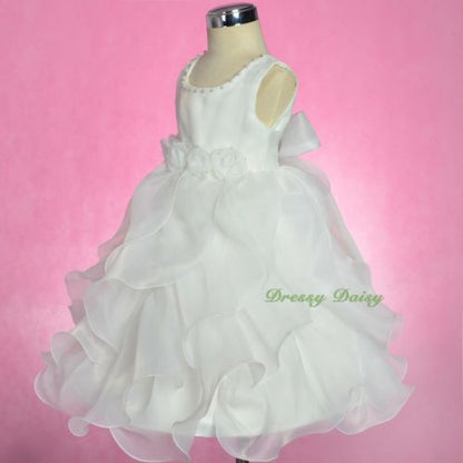 FG325 Ruffles Rosettes Flower Girl Dress Birthday Party Occasion Dress Size 12 Months - 5