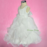 FG325 Ruffles Rosettes Flower Girl Dress Birthday Party Occasion Dress Size 12 Months - 5
