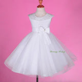 FG243 Girls' Polka Dot Pattern Tulle Flower Girl Pageant Dresses Size 2-8