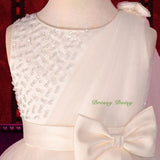 FG275 Girls' Beaded Satin Tulle Wedding Flower Girl Pageant Party Dresses Size 18 Months - 8