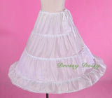 PC003 3-Hoop Crinoline Petticoat Slip Underskirt For Girl Dresses