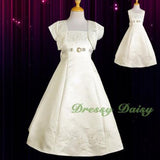 FG018J Girls' Embroideries Special Occasion Communion Dresses Pageant 2-12